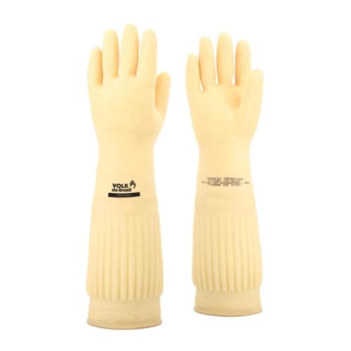 LUVA LATEX RANHURADA CANO LONGO P - VOLK